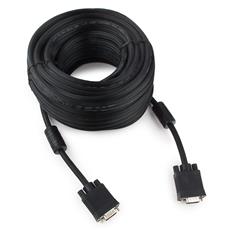 Кабель VGA Premium Cablexpert CC-PPVGA-20M-B, 15M/15M, 20м, черный, двойной экран, феррит.кольца, пакет Cablexpert CC-PPVGA-20M-B фото, купить, цена, магазин