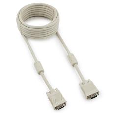 Кабель VGA Premium Cablexpert CC-PPVGA-5M, 15M/15M, 5.0м, двойной экран, феррит.кольца, пакет Cablexpert CC-PPVGA-5M фото, купить, цена, магазин