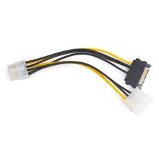 Разветвитель питания Cablexpert CC-PSU-82, Molex+SATA->PCI-Express 8pin, для подключения в/к PCI-Е (8pin) к б/п ATX Cablexpert CC-PSU-82 фото, купить, цена, магазин
