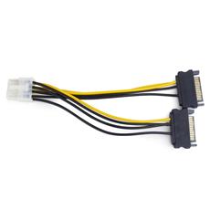 Разветвитель питания Cablexpert CC-PSU-83, 2xSATA->PCI-Express 8pin, для подключения в/к PCI-Е (8pin) к б/п ATX Cablexpert CC-PSU-83 фото, купить, цена, магазин
