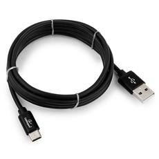 Кабель USB 2.0 Cablexpert CC-S-USBC01Bk-1.8M, AM/Type-C, серия Silver, длина 1.8м, черный, блистер Cablexpert CC-S-USBC01Bk-1.8M фото, купить, цена, магазин