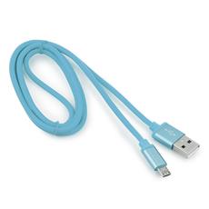 Кабель USB 2.0 Cablexpert CC-S-mUSB01Bl-1M, AM/microB, серия Silver, длина 1м, синий, блистер Cablexpert CC-S-mUSB01Bl-1M фото, купить, цена, магазин