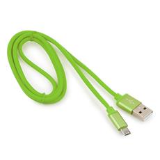 Кабель USB 2.0 Cablexpert CC-S-mUSB01Gn-1M, AM/microB, серия Silver, длина 1м, зеленый, блистер Cablexpert CC-S-mUSB01Gn-1M фото, купить, цена, магазин