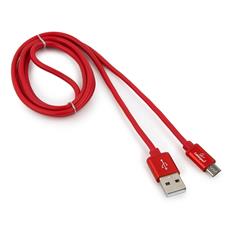 Кабель USB 2.0 Cablexpert CC-S-mUSB01R-1M, AM/microB, серия Silver, длина 1м, красный, блистер Cablexpert CC-S-mUSB01R-1M фото, купить, цена, магазин
