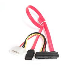 Кабель Combo SATA Cablexpert CC-SATA-C1, molex+SATA/SATA, 15pin+7pin, (длина инт - 35см, питание - 15см), пакет Cablexpert CC-SATA-C1 фото, купить, цена, магазин
