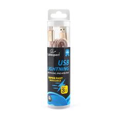 Кабель Cablexpert для Apple CC-U-APUSB02Gd-1.8M, AM/Lightning, серия Ultra, длина 1.8м, золотой, блистер Cablexpert CC-U-APUSB02Gd-1.8M фото, купить, цена, магазин
