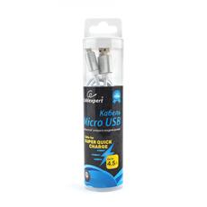 Кабель USB 2.0 Cablexpert CC-U-mUSB01S-1M, AM/microB, серия Ultra, длина 1м, серебристый, блистер Cablexpert CC-U-mUSB01S-1M фото, купить, цена, магазин