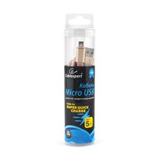 Кабель USB 2.0 Cablexpert CC-U-mUSB02Gd-1.8M, AM/microB, серия Ultra, длина 1.8м, золотой, блистер Cablexpert CC-U-mUSB02Gd-1.8M фото, купить, цена, магазин