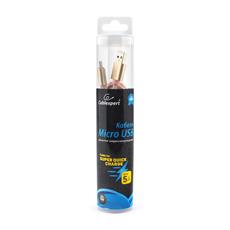 Кабель USB 2.0 Cablexpert CC-U-mUSB02Gd-3M, AM/microB, серия Ultra, длина 3м, золотой, блистер Cablexpert CC-U-mUSB02Gd-3M фото, купить, цена, магазин