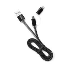 Кабель USB 2.0 Cablexpert CC-mAPUSB2bk1m, AM/microBM 5P - iPhone lightning, 1м, комбо кабель, алюминиевые разъемы, черный, блистер Cablexpert CC-mAPUSB2bk1m фото, купить, цена, магазин