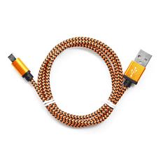 Кабель USB 2.0 Cablexpert CC-mUSB2oe1m, AM/microBM 5P, 1м, нейлоновая оплетка, алюминиевые разъемы, оранжевый, пакет Cablexpert CC-mUSB2oe1m фото, купить, цена, магазин