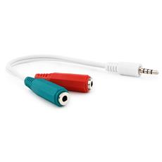 Кабель аудио сигнала Cablexpert CCA-417W, джек3.5 4pin (папа)->джек3.5 наушники (мама)+ 3.5 микрофон (мама), 20 см, белый Cablexpert CCA-417W фото, купить, цена, магазин