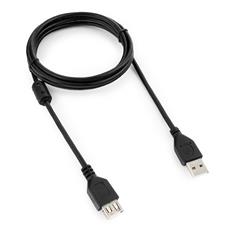 Кабель удлинитель USB2.0 Pro Cablexpert CCF-USB2-AMAF-6, AM/AF, 1.8м, экран, феррит.кольцо, черный, пакет Cablexpert CCF-USB2-AMAF-6 фото, купить, цена, магазин