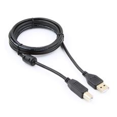 Кабель USB 2.0 Pro Cablexpert CCF-USB2-AMBM-6, AM/BM, 1.8м, экран, феррит.кольцо, черный, пакет Cablexpert CCF-USB2-AMBM-6 фото, купить, цена, магазин