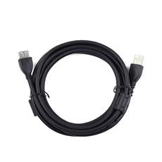 Кабель удлинитель USB2.0 Pro Cablexpert CCF2-USB2-AMAF-10, AM/AF, 3м, экран, 2феррит.кольца, черный, пакет Cablexpert CCF2-USB2-AMAF-10 фото, купить, цена, магазин