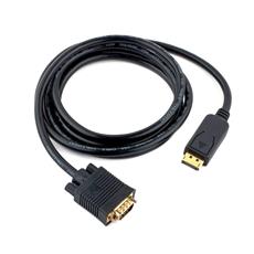 Кабель DisplayPort->VGA Cablexpert CCP-DPM-VGAM-6, 1,8м, 20M/15M, черный, экран, пакет Cablexpert CCP-DPM-VGAM-6 фото, купить, цена, магазин