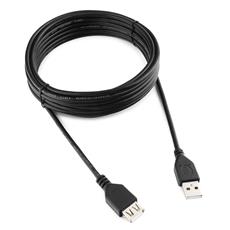 Кабель удлинитель USB2.0 Pro Cablexpert CCP-USB2-AMAF-15C, AM/AF, 4.5м, экран, черный, пакет Cablexpert CCP-USB2-AMAF-15C фото, купить, цена, магазин