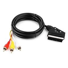 Кабель аудио/видео Cablexpert CCV-519-001, SCART / 3xRCA, с переключателем направления сигнала, 1.8м Cablexpert CCV-519-001 фото, купить, цена, магазин