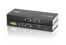Удлинитель, SVGA+KBD&MOUSE USB+AUDIO+RS232, 150 метр., SPHD15+HD-DB15+2xUSB A-тип+2xMINI JACK+DB9, Female, c KVM-шнуром USB 1.8м, Б.П. 220> 5.3V, (макс.разрешен Aten CE750A фото, купить, цена, магазин