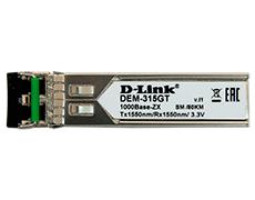 1-port mini-GBIC 1000Base-ZX Single-mode Fiber Transceiver (up to 80km, support 3.3V power) D-Link DEM-315GT фото, купить, цена, магазин