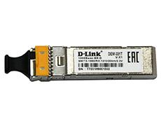 1-port mini-GBIC 1000Base-LX SMF WDM SFP Tranceiver (up to 40km, support 3.3V power, LC connector) D-Link DEM-331T фото, купить, цена, магазин