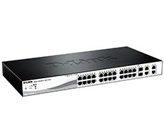 WEB Smart III Switch with 24 PoE ports 10/100Mbps and 2 ports 10/100/1000Mbps and 2 Combo 10/100/1000BASE-T/SFP D-Link DES-1210-28P фото, купить, цена, магазин