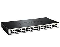 WEB Smart III Switch with 48 ports 10/100Mbps and 2 ports 10/100/1000Mbps and 2 Combo 10/100/1000BASE-T/SFP D-Link DES-1210-52 фото, купить, цена, магазин