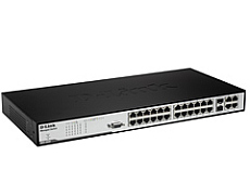 24-port UTP 10/100Mbps + 2-port 10/100/1000BASE-T + 2 combo 1000BASE-T/SFP L2 Management Switch, 19 D-Link DES-3028 фото, купить, цена, магазин