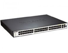 48-Port Managed L3 Gigabit Switch, physical stacking 44 10/100/1000BASE-T ports, 4 Combo 10/100/1000BASE-T/SFP, 48v D-Link DGS-3120-48TC/B1ARI/DC фото, купить, цена, магазин