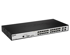 20-Port Managed L2 Gigabit Switch+4 combo 10/100/1000Base-T/SFP ports D-Link DGS-3200-24 фото, купить, цена, магазин