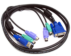 Cable Kit for DKVM Products, PS/2 keyboard cable, PS/2 mouse cable, Monitor cable, 1,5m length D-Link DKVM-CB15 фото, купить, цена, магазин