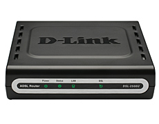 Ethernet ADSL/ADSL2/ADSL2+ Router with splitter, Broadcom chipset D-Link DSL-2500U/BRU/D фото, купить, цена, магазин