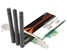 802.11n Wireless PCI Express adapter (300Mbps ,2.4GHz,WEP,WPA & WPA2) D-Link DWA-556 фото, купить, цена, магазин