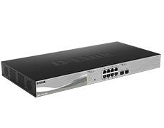 10 Gigabit Ethernet Smart Switch with 8-ports 10GBASE-T + 2-ports SFP+ D-Link DXS-1100-10TS фото, купить, цена, магазин