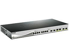 10 Gigabit Ethernet Smart Switch with 8-port 10GBASE-T + 2-port SFP + 2-port 10GBASE-T/SFP D-Link DXS-1210-12TC фото, купить, цена, магазин
