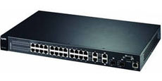 ZyXEL ES-3124F Управляемый коммутатор L2+ с 24 SFP-слотами 100BASE-X и 4 SFP-слотами 1000BASE-X из которых 2 совмещены с портами Gigabit Ethernet ZyXEL ES-3124F фото, купить, цена, магазин