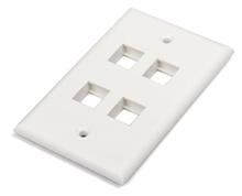 Hyperline FP-U-4-WH Лицевая панель 70x115 мм для 4-х вставок типа Keystone Jack Hyperline FP-U-4-WH фото, купить, цена, магазин