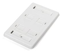 Hyperline FP-US-4-WH Лицевая панель 70x115 мм для 4-х вставок типа Keystone Jack Hyperline FP-US-4-WH фото, купить, цена, магазин