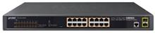 IPv6/IPv4, 16-Port Managed 802.3at POE+ Gigabit Ethernet Switch + 2-Port 100/1000X SFP (220W) Planet GS-4210-16P2S фото, купить, цена, магазин