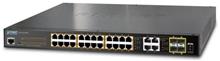 IPv6/IPv4, 24-Port Managed 802.3at POE+ Gigabit Ethernet Switch + 4-Port Gigabit Combo TP/SFP (440W) Planet GS-4210-24PL4C фото, купить, цена, магазин