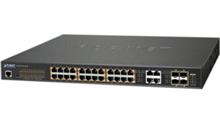 IPv6/IPv4, 24-Port Managed 60W Ultra PoE Gigabit Ethernet Switch + 4-Port Gigabit Combo TP/SFP (600W PoE budget, SNMPv3, 802.1Q VLAN, IGMP Snooping, SSL, SSH, A Planet GS-4210-24UP4C фото, купить, цена, магазин