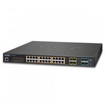 L2+/L4 24-Port 10/100/1000T 802.3at PoE with 4 shared SFP + 4-Port 10G SFP+ Managed Switch, with Hardware Layer3 IPv4/IPv6 Static Routing, W/ 48V Redundant Pow Planet GS-5220-24PL4XR фото, купить, цена, магазин