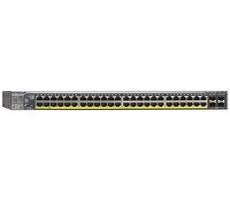 Управляемый гигабитный Smart-коммутатор на 44GE+4SFP(Combo)+2xHDMI(5G, стековые) портов (из них 44GE портов с PoE и 4GE с PoE+), стекируемый, PoE бюджет до 384 NetGear GS748TPS-100EUS фото, купить, цена, магазин