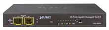 IPv6 Managed 8-Port 10/100/1000Mbps + 2-Port 100/1000X SFP Gigabit Desktop Ethernet Switch (POE PD, External PWR) Planet GSD-1002M фото, купить, цена, магазин
