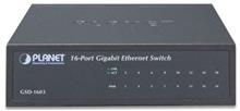 16-Port 10/100/1000Mbps Gigabit Ethernet Switch (External Power) - Metal Case Planet GSD-1603 фото, купить, цена, магазин