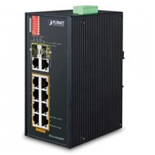 IP30 Industrial 8-Port 10/100TX 802.3at PoE + 2-Port Gigabit TP/SFP combo Ethernet Switch (-40 to 75 C, 250m Extend mode, dual redundant power input on 48~56VDC Planet IFGS-1022HPT фото, купить, цена, магазин