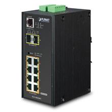 IP30 L2/L4 SNMP Manageable 8-Port Gigabit POE(Af) Switch + 2-Port Gigabit SFP Industrial Switch (-40 to 75 C) Planet IGS-10020PT фото, купить, цена, магазин