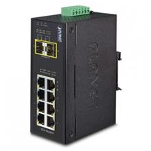 IP30 Industrial 8-Port 10/100/1000T + 2-Port 100/1000X SFP Ethernet Switch (-40~75 degrees C) Planet IGS-1020TF фото, купить, цена, магазин