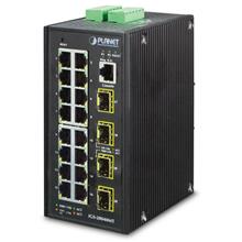IP30 Industrial 16* 10/100/1000TP + 4* 100/1000F SFP Full Managed Ethernet Switch (-40 to 75 degree C, 2*DI, 2*DO) Planet IGS-20040MT фото, купить, цена, магазин