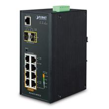 IP30 Industrial L2/L4 4-Port 10/100/1000T 802.3at PoE + 4-Port 10/100/100T + 2-Port 100/1000X SFP Managed Switch (-40~75 degrees C), dual redundant power input Planet IGS-4215-4P4T2S фото, купить, цена, магазин